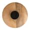 Hello Honey® 9.75" Brown & Black Enameled Mango Wood Kitchen Pedestal